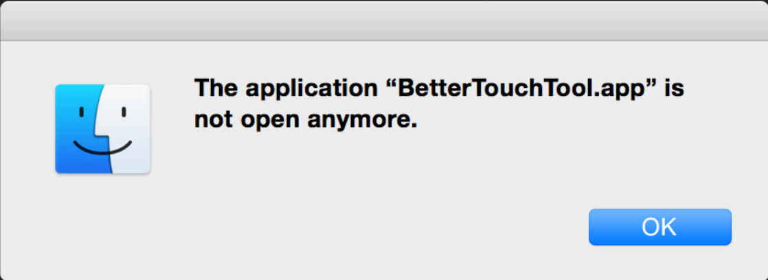 The application is not open anymore.
