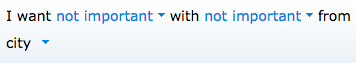 I want not important with not important