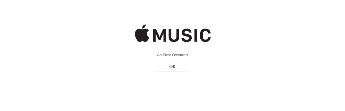 Apple Music – An Error Occured
