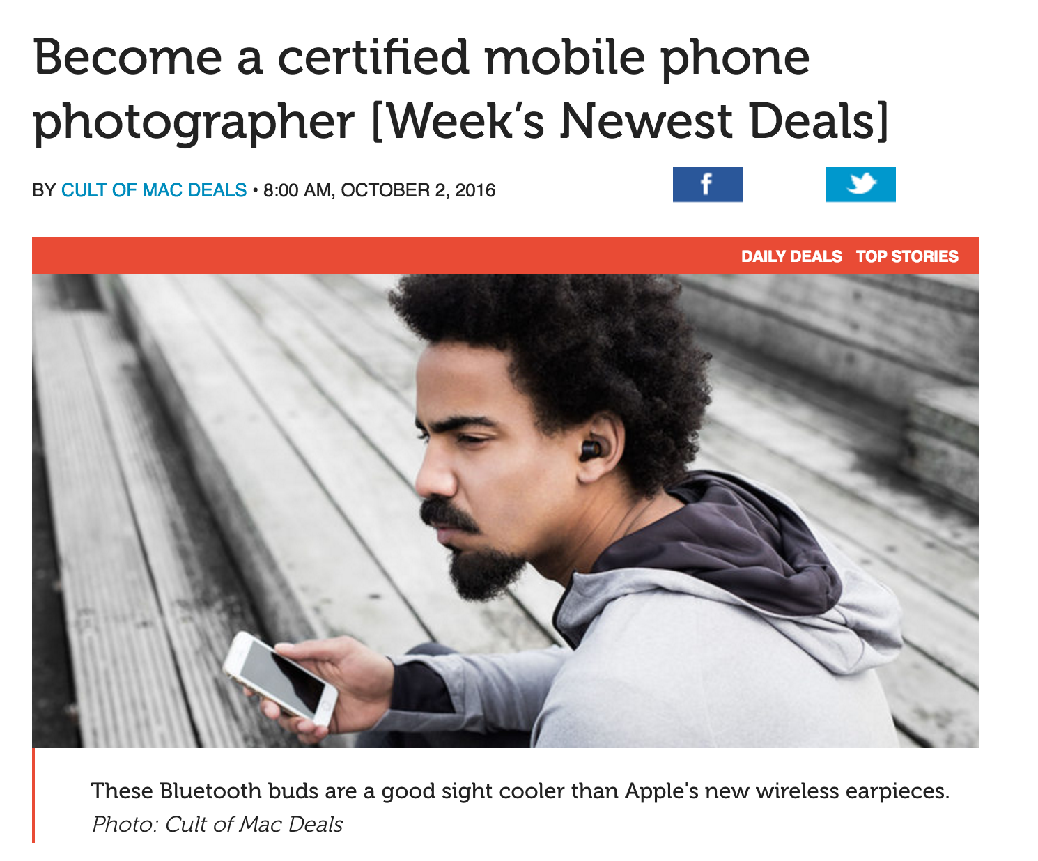 Cerified mobile phone photographer