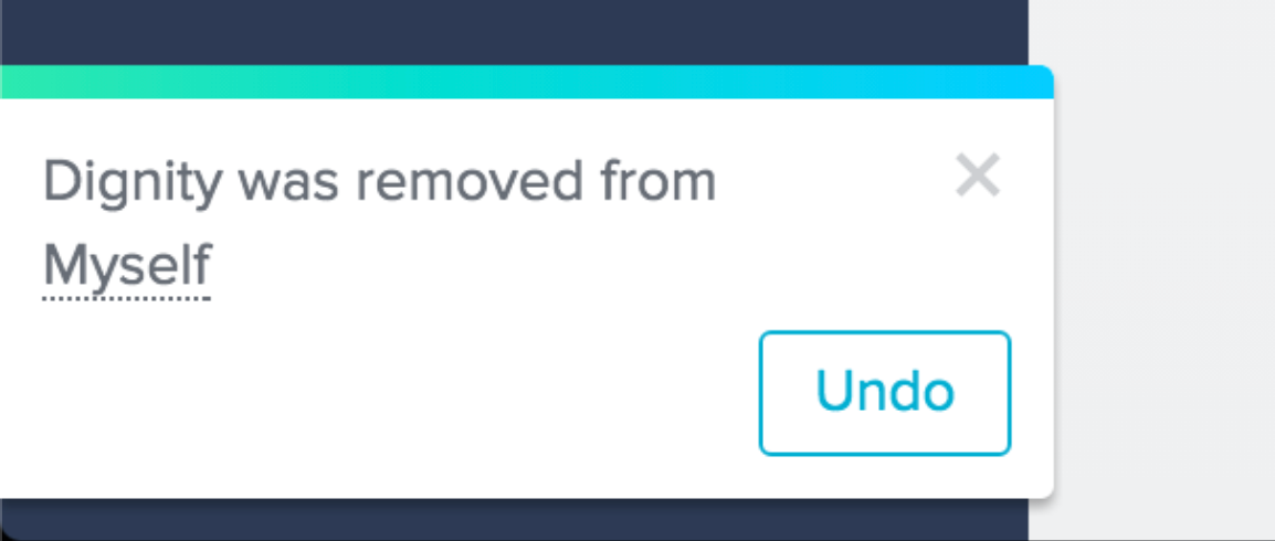 Dignity was removed from Myself