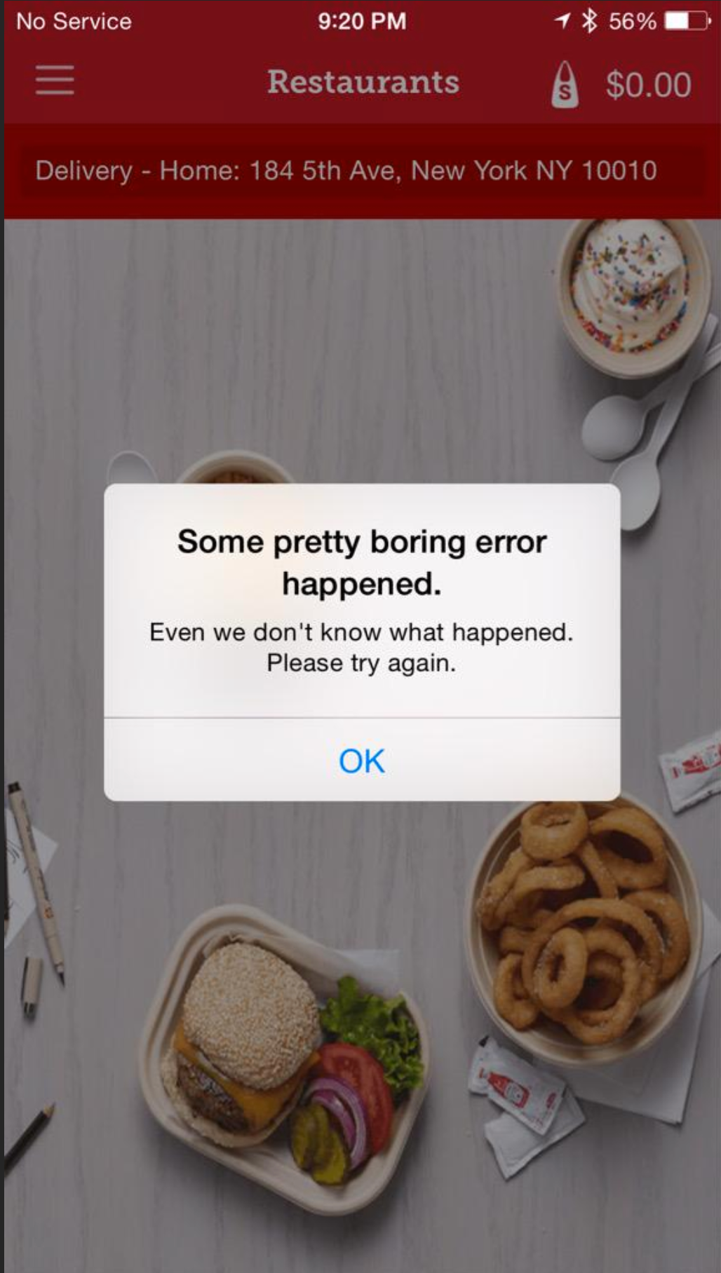 Some petty boring error happened