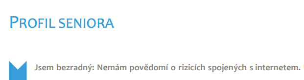 Jsem bezradný: Nemám povědomí o rizicích spojených s internetem.