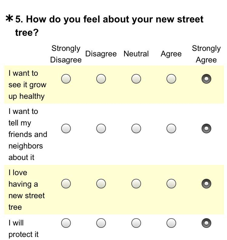 How do you feel about your new street tree?