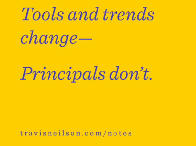Principals don’t change