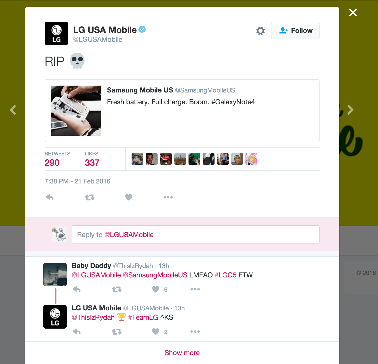 Fresh battery. Full charge. Boom. #GalaxyNote4