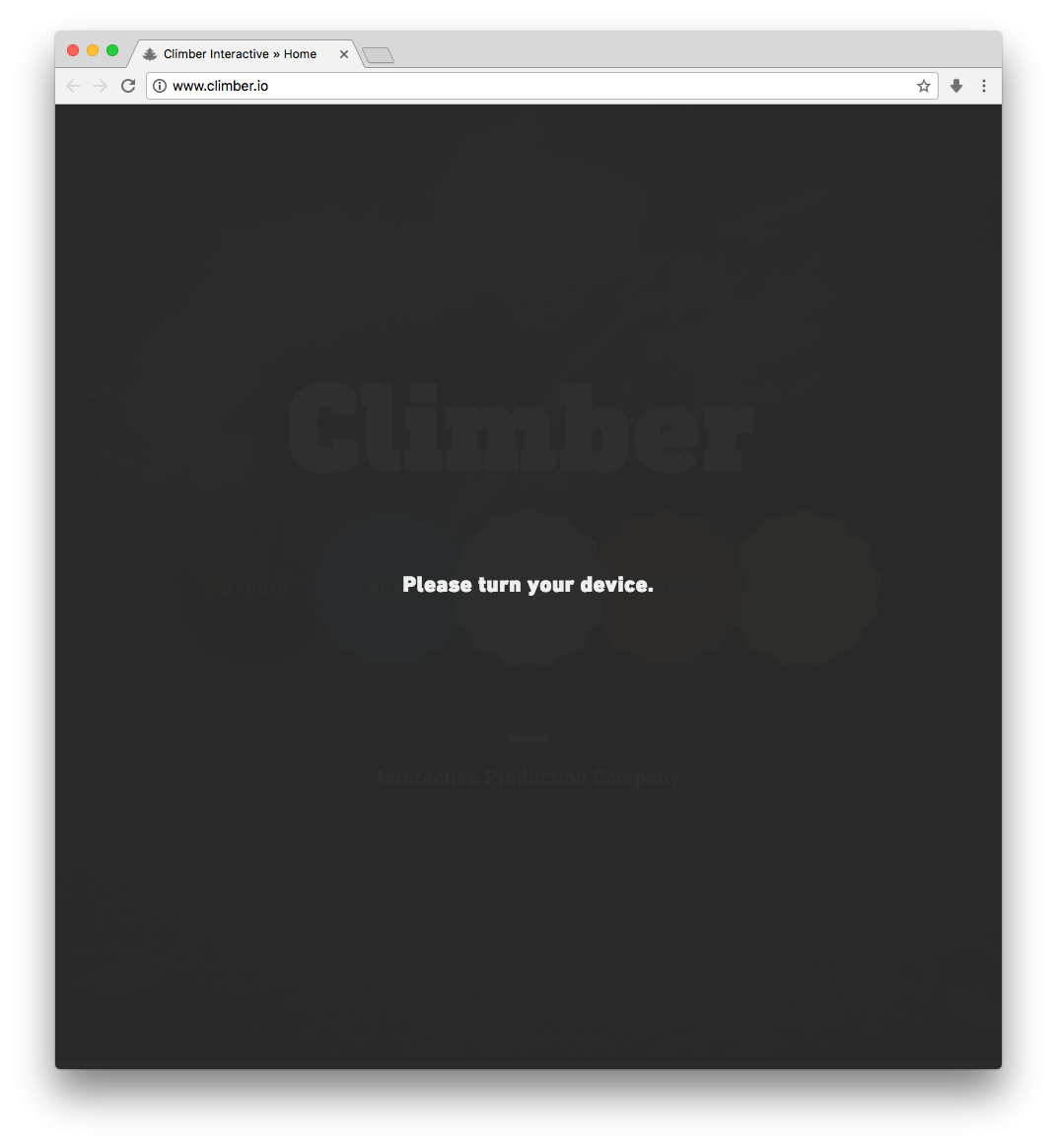 Please turn your device