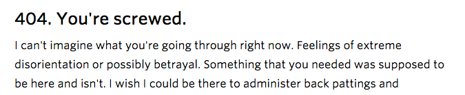 404. You’re screwed.