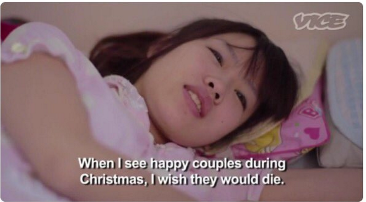 When I see happy couples during Christmas, I wish they would die.