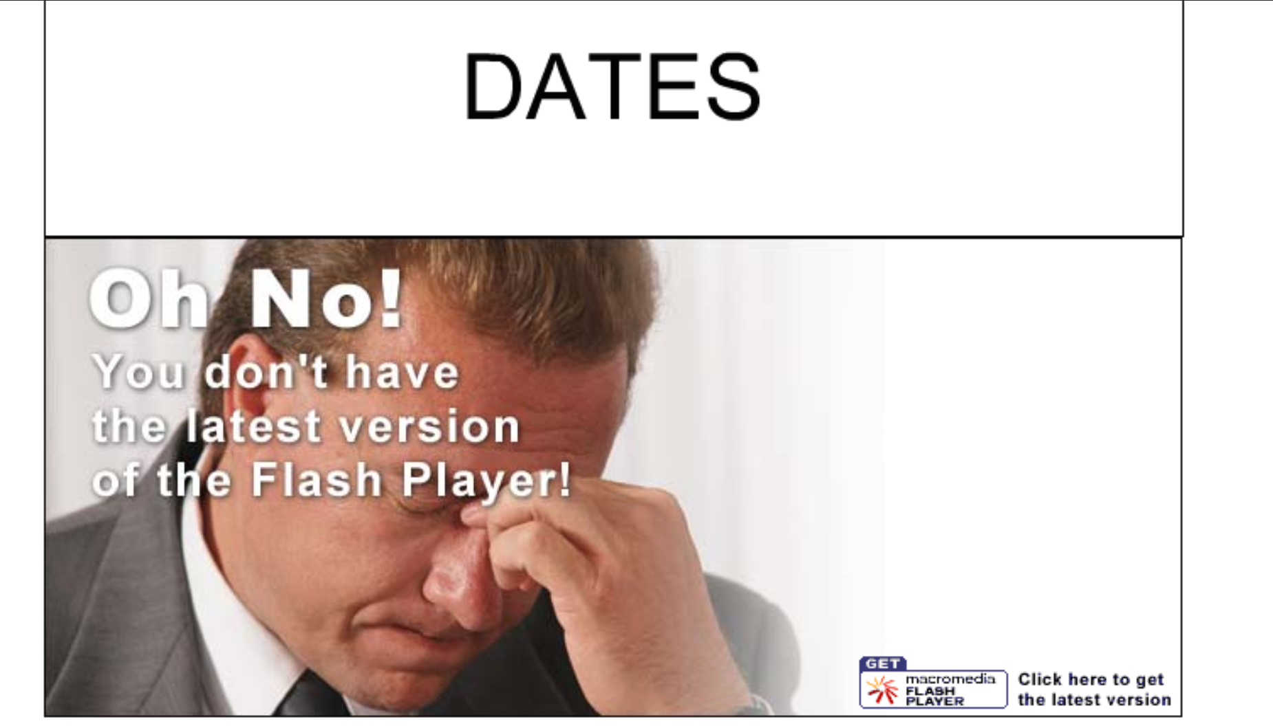 Oh No! Not Flash again.