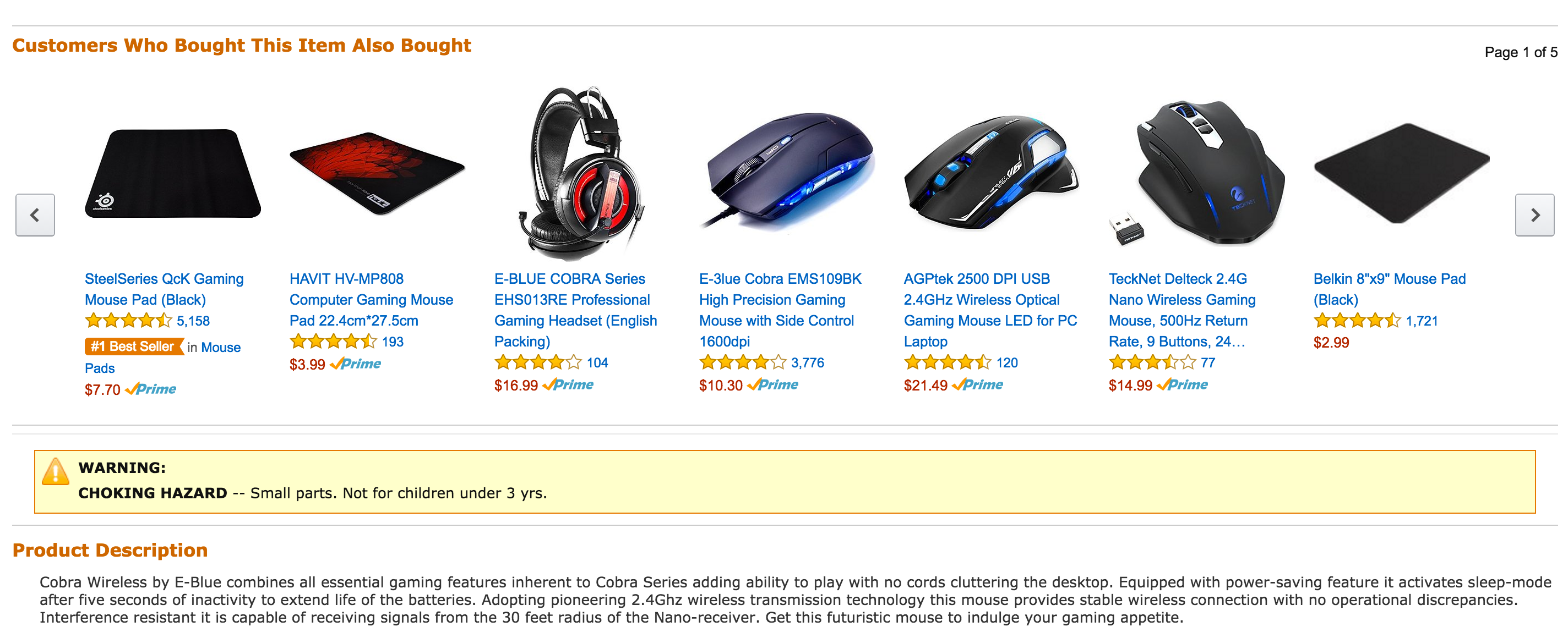 WARNING: CHOKING HAZARD