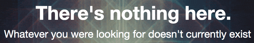 There’s nothing here.