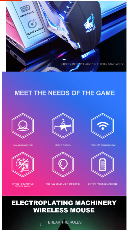 Ghost Knife Specializes in Chicken Game Mouse