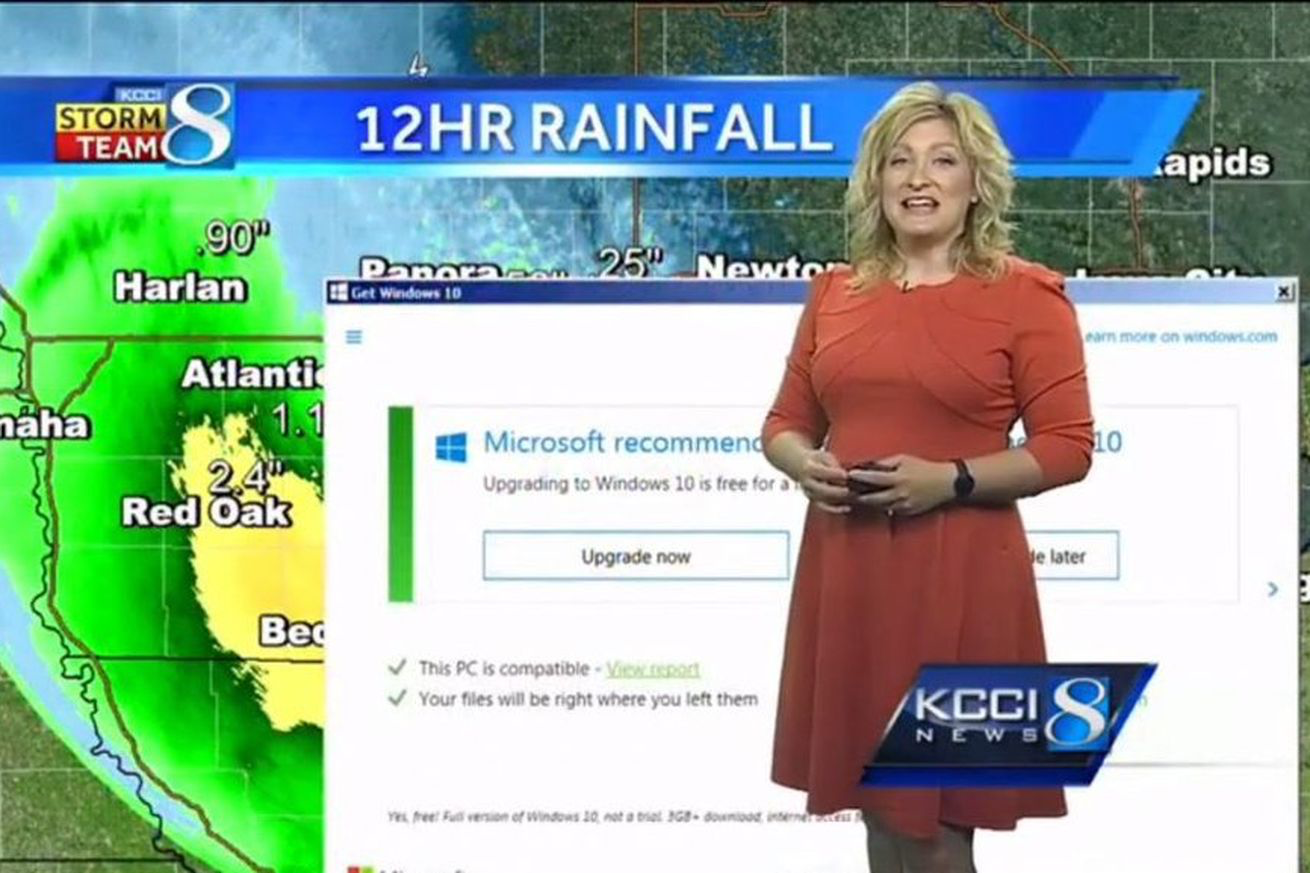 12HR RAINFALL… Microsoft recommends Upgrading to Windows 10 is free