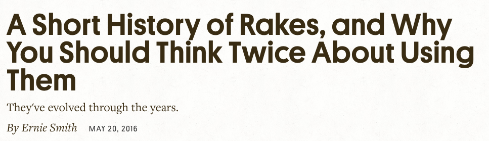 Think Twice About Using Rakes