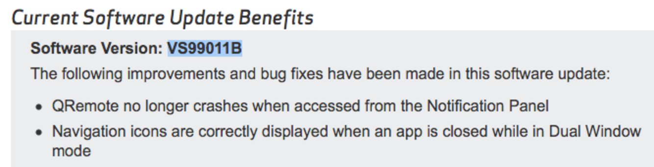 Current Software Update Benefits: app no longer crashes