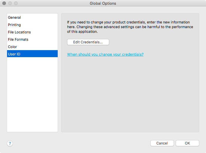 CorelDRAW: Changing credentials can be harmful to the performance