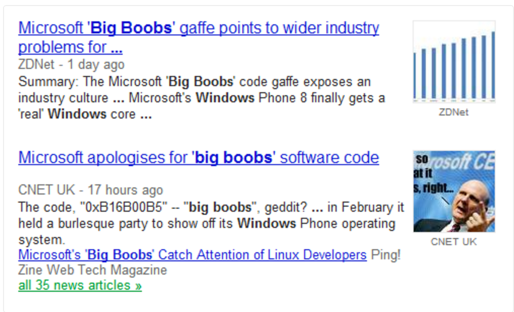 Microsoft Big Boobs (eror code 0×B16B00B5)