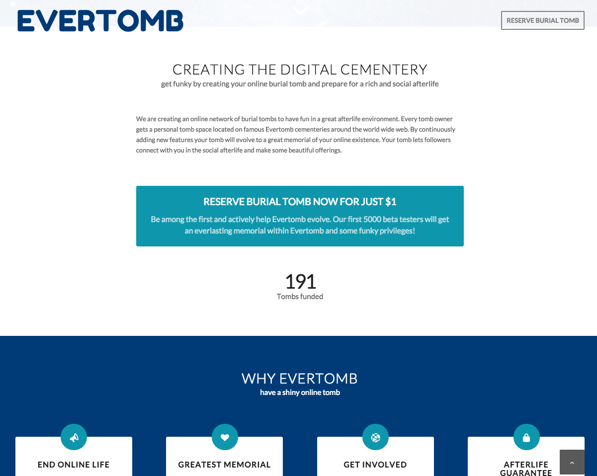 Evertomb digital cemetery