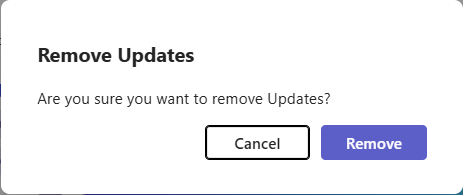Microsoft Teams: Remove Updates