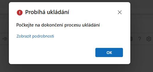 Probíhá ukládání