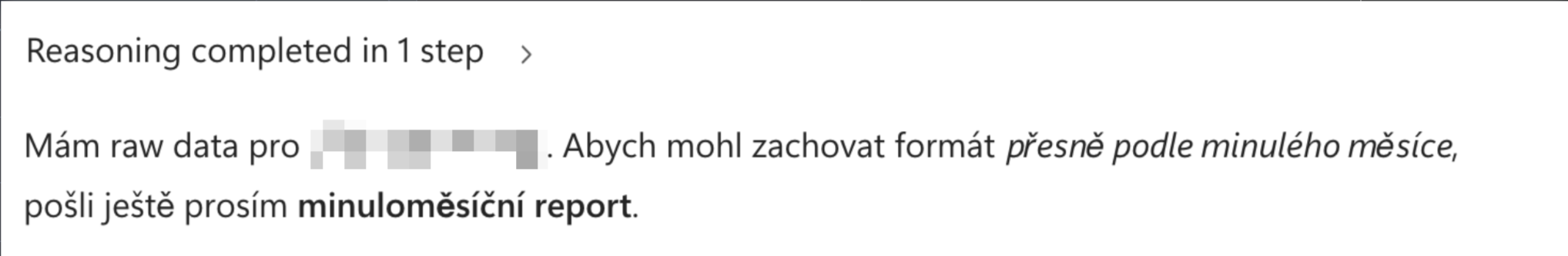 Minuloměsíční report