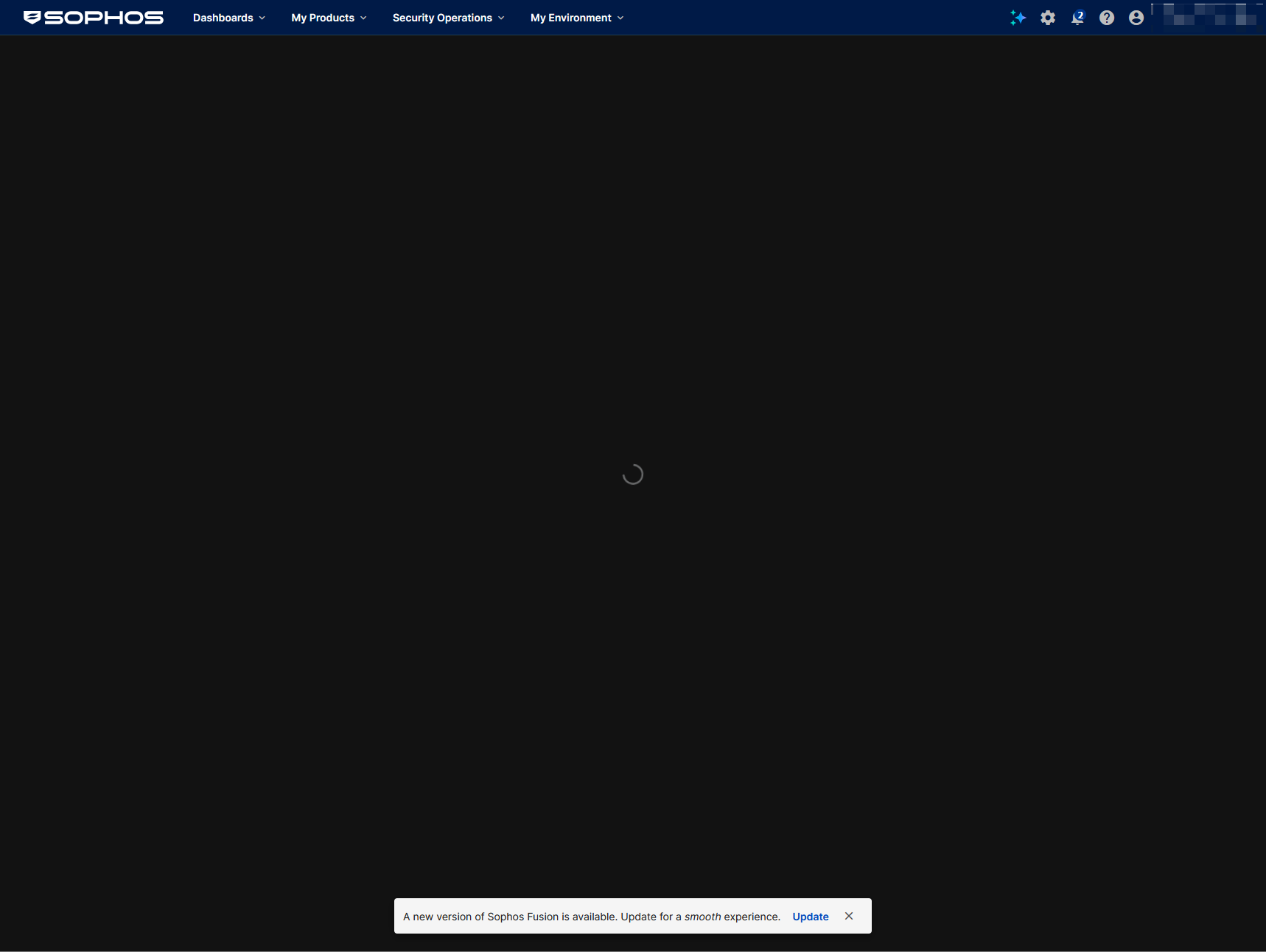 Sophos – Update or go away… why don’t you reload the page when i signed in?